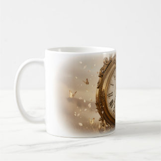 De Café Caneca Borboletas Relógio Vintage Noiva Atemporal
