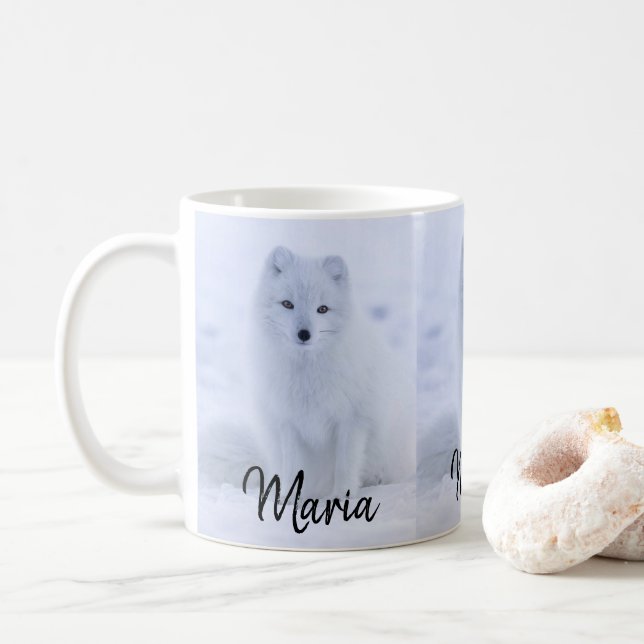 De Café Caneca Branca (Com Donut)