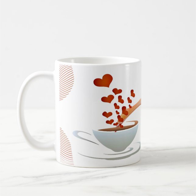 De Café Caneca branca clássica (Esquerda)