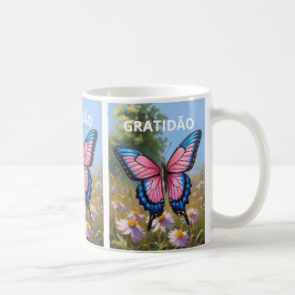 De Café Caneca branca clássica Borboleta