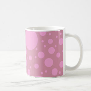 De Café Caneca Branca Clássica com Pontos Rosa Azul 325 ml