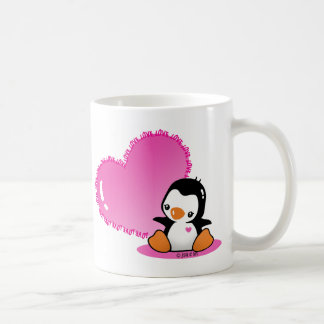 De Café Caneca branca clássica do coração grande