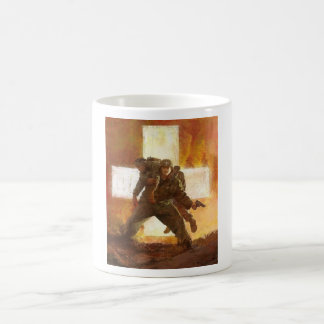 De Café Caneca branca clássica do médico do exército