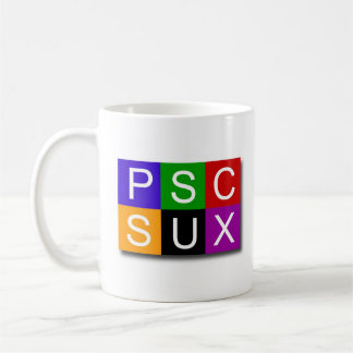 De Café Caneca branca clássica do PSC SUX