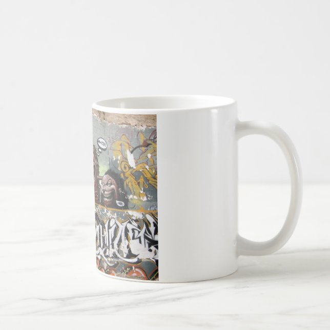 De Café Caneca Branca Clássica Graffiti (Direita)