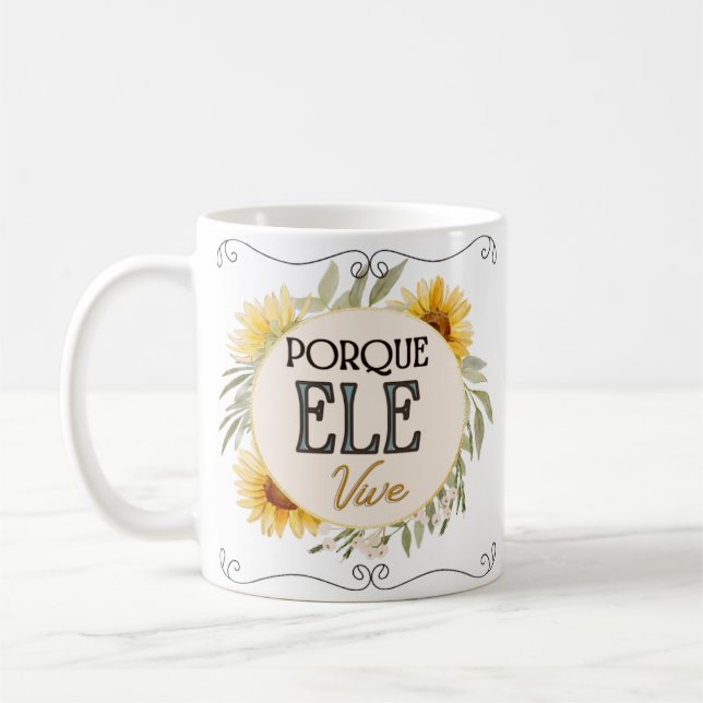 De Café Caneca branca clássica - Páscoa (Esquerda)