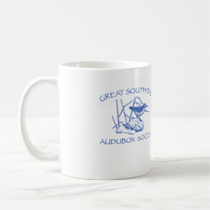 De Café Caneca branca com logotipo azul