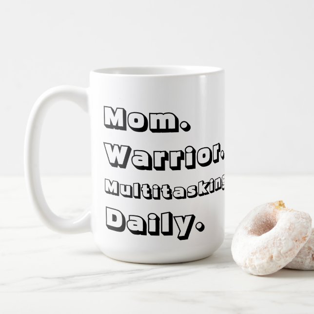 De Café Caneca Branca Diária Multitarefa Personalizada Mom (Com Donut)