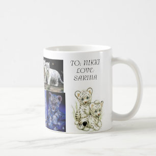 De Café caneca branca do tigre