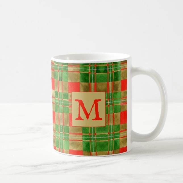 De Café CANECA BRANCA MAC GREGOR TARTAN + Inicial (Direita)