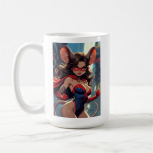 De Café Caneca branca mulher SuperMouse 2 lados