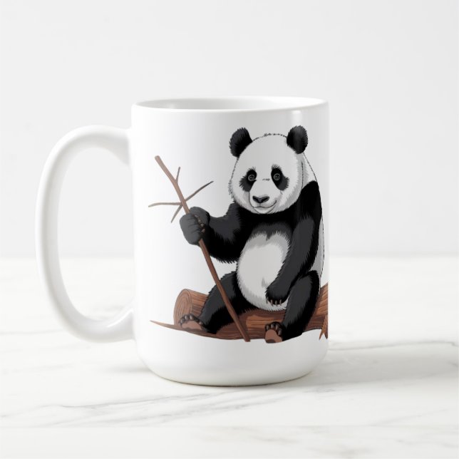 De Café Caneca branca panda (Esquerda)