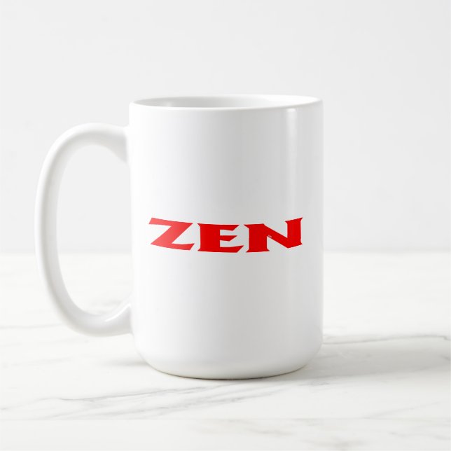 De Café Caneca branca vermelha (Esquerda)