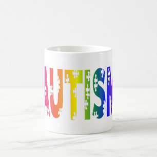 De Café caneca brilhante do autismo
