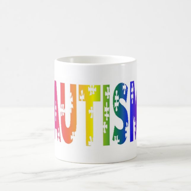 De Café caneca brilhante do autismo (Centro)
