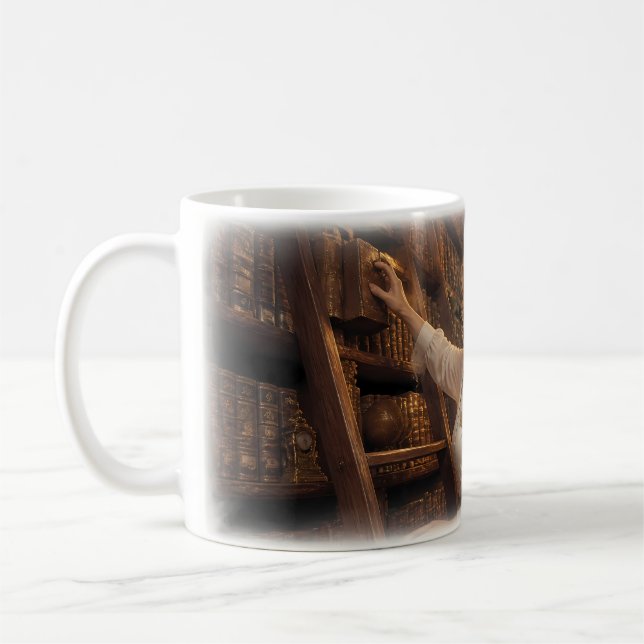 De Café Caneca Brilho da Biblioteca Encantada para Sonhado (Esquerda)