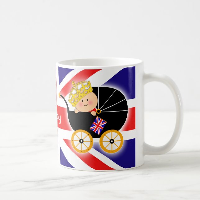De Café Caneca britânica da bandeira do bebê real (Direita)