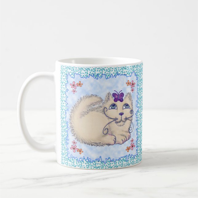 De Café Caneca Butterfly Cat (Esquerda)