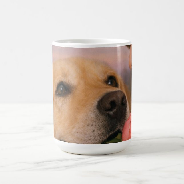 De Café Caneca Cachorro com Rosa Momentos Quentes (Centro)