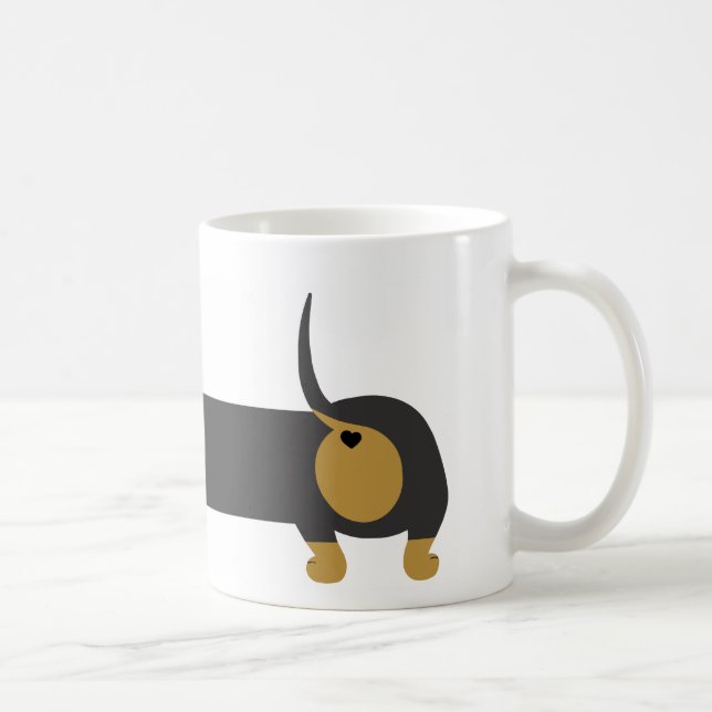 De Café Caneca cachorro salsicha/dachshund (Direita)
