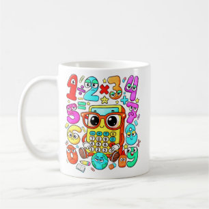 De Café Caneca Calculadora Números Matemáticos Fofa para C