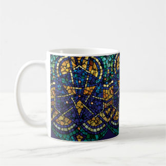 De Café Caneca "caleidoscópio " do mosaico do vitral