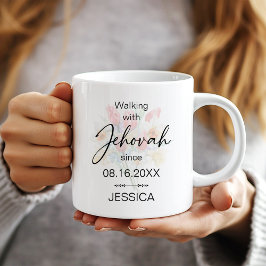 De Café Caneca Caminhando com Jeová Desde o Batismo Floral
