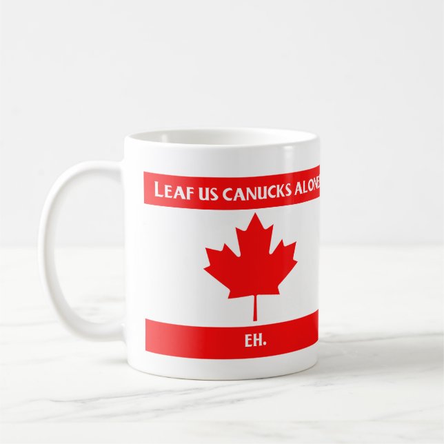 De Café Caneca canadense da folha (Esquerda)