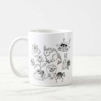 De Café Caneca canhota dos coelhos do lote