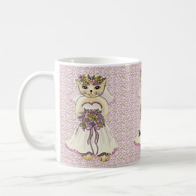 De Café Caneca Cat Bride (Esquerda)