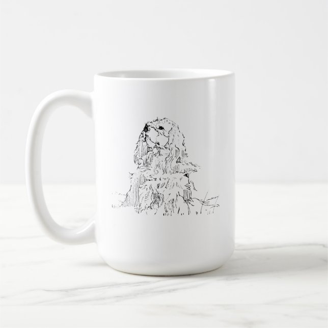 De Café Caneca Cavalier King Charles Spaniel, Tinta Minima (Esquerda)