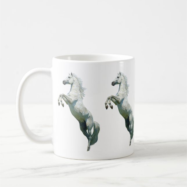 De Café Caneca Cavalo Branco Elegante (Esquerda)