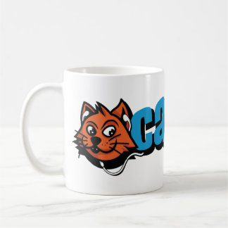 De Café Caneca CD do gato azul do logotipo