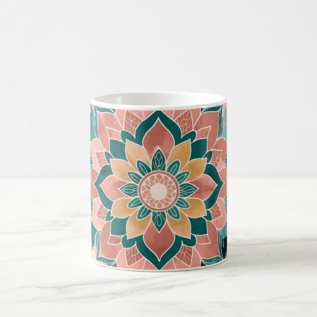 De Café Caneca Celestial Boho Lotus Dream | Rosa (Centro)