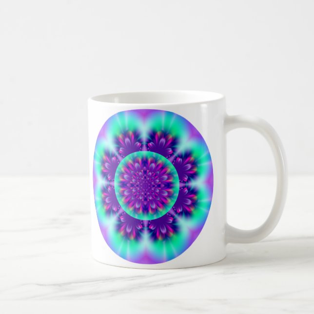 De Café Caneca celestial da mandala da flor (Direita)