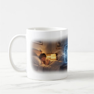 De Café Caneca Cena da Viagem Noturna da Estrela da Rádio
