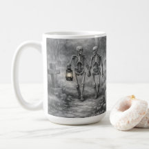 Caneca Cena do Cemitério Desenho a Lápis Para Semp