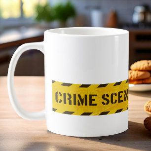 De Café Caneca Cena do crime não cruze as listras amarelas