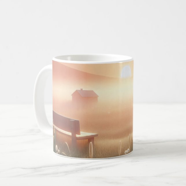 De Café Caneca Cena Pôr do Sol Sonhador (Frente Esquerda)
