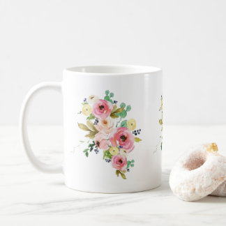 De Café Caneca Cerâmica Aquarela Floral