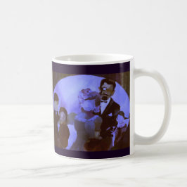 De Café Caneca cerâmica com belas artes violetas: Retrato