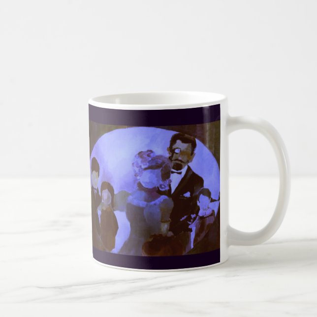 De Café Caneca cerâmica com belas artes violetas: Retrato (Direita)