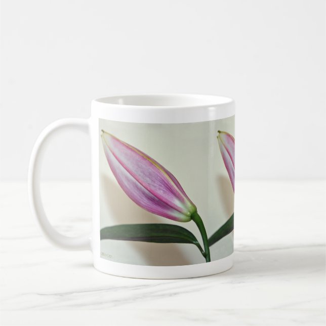 De Café Caneca Cerâmica com Lily Bud (Esquerda)