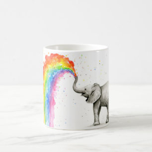 De Café Caneca cerâmica do copo da aguarela do arco-íris