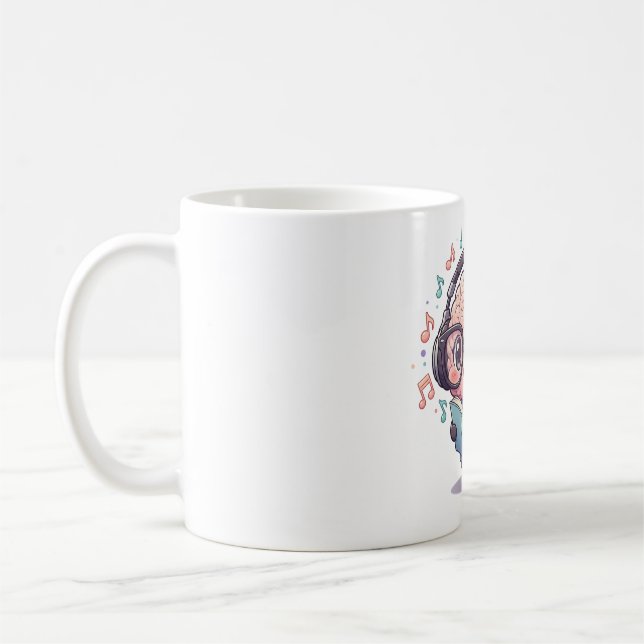 De Café Caneca Cérebro Chibi – Estude, Beba e Amaciem Seu  (Esquerda)
