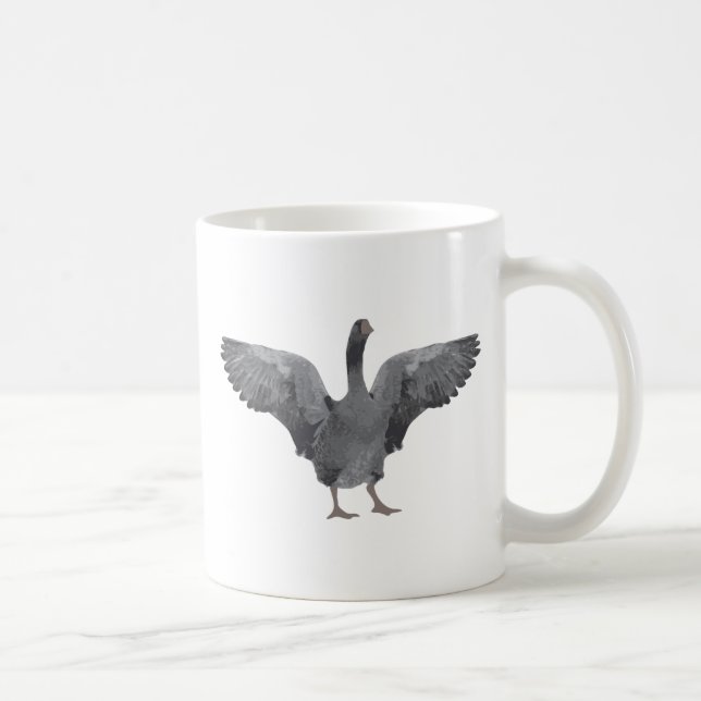 De Café Caneca cinzenta do ganso (Direita)