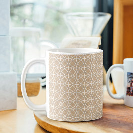 De Café Caneca Círculo Marrom Claro