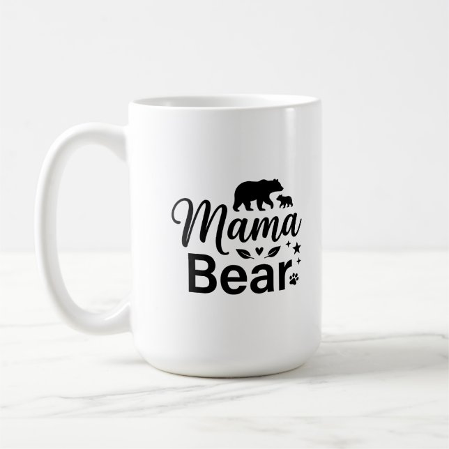 De Café Caneca Clássica 15 oz - Citação da Mamãe Urso (Esquerda)