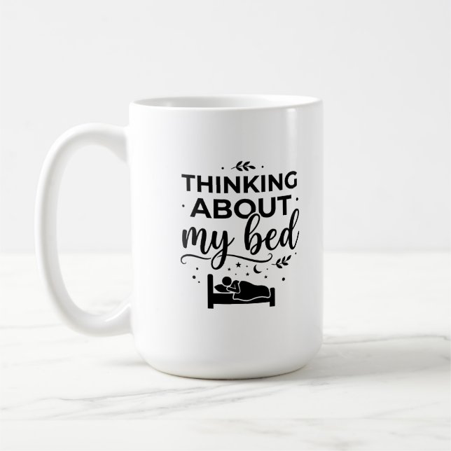De Café Caneca Clássica 15 oz Pense Sobre Isso Manhã (Esquerda)