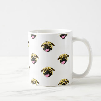 De Café Caneca Clássica 325 ml Estampa Pug Face White
